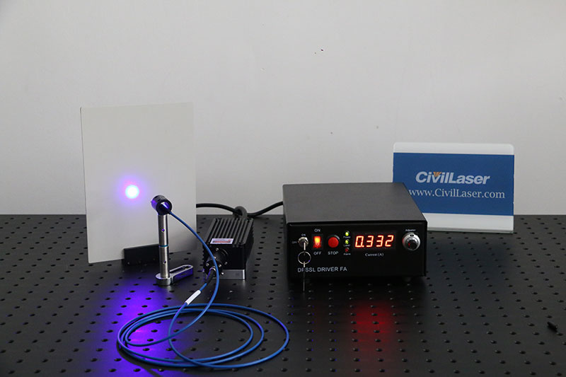 blue fiber coupled laser